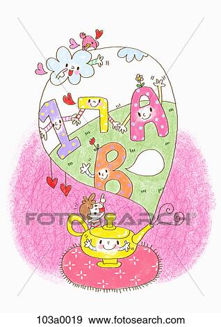 Various school related drawings of a magic lamp View Large Illustration Stock Illustration - Various school related drawings of a magic lamp. Fotosearch