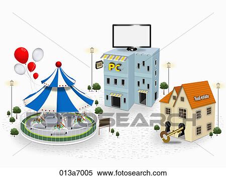 Stock Illustration - various types of building structures. Fotosearch
