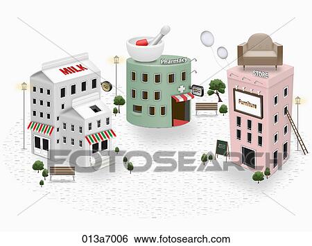 various types of building structures View Large Illustration Stock Illustration - various types of building structures. Fotosearch