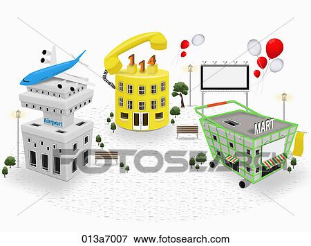 Stock Illustration - various types of building structures. Fotosearch