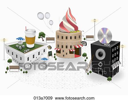 Stock Illustration - various types of building structures. Fotosearch