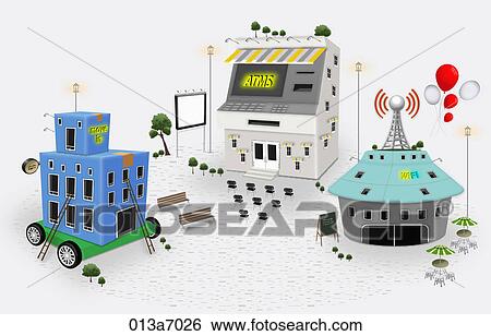 various types of building structures View Large Illustration Stock Illustration - various types of building structures. Fotosearch