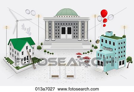 various types of building structures View Large Illustration Stock Illustration - various types of building structures. Fotosearch