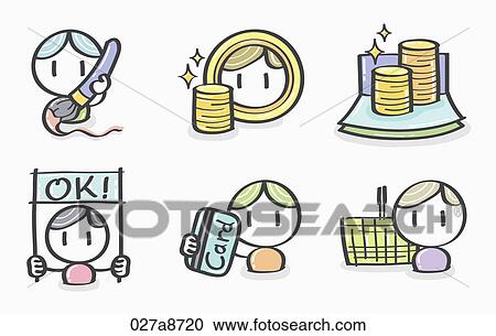Various types of icons View Large Illustration Clipart - Various types of icons . Fotosearch