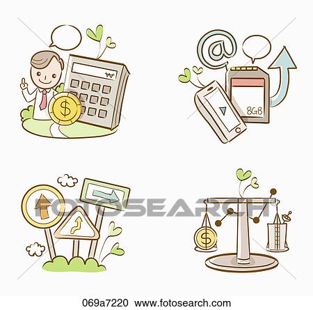 Clipart - Various types of icons . Fotosearch