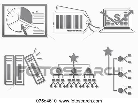 Clipart - Various types of icons . Fotosearch