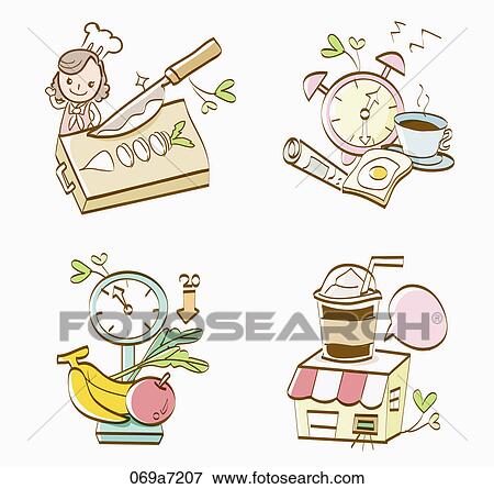 Various types of icons for cooking View Large Illustration Stock Illustration - Various types of icons for cooking. Fotosearch