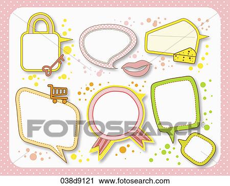 Clip Art - Various types of icons for memo. Fotosearch
