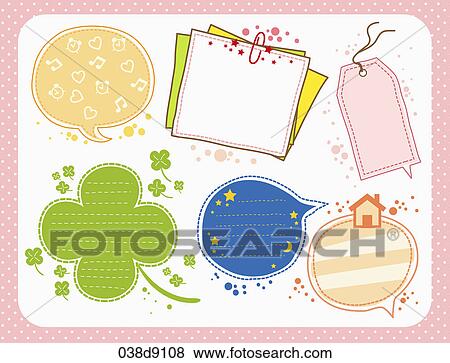 Stock Illustration - Various types of icons for memo. Fotosearch