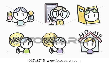Various types of icons View Large Illustration Stock Illustration - Various types of icons . Fotosearch