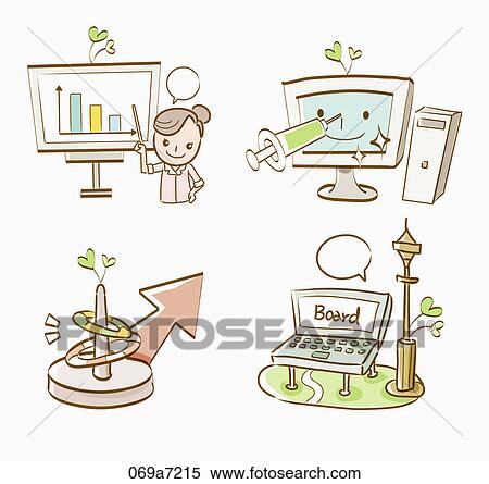 Stock Illustration - Various types of icons . Fotosearch