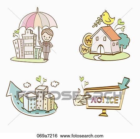 Various types of icons View Large Illustration Stock Illustration - Various types of icons . Fotosearch