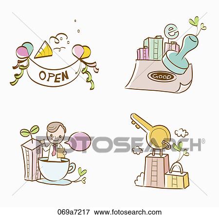 Various types of icons View Large Illustration Stock Illustration - Various types of icons . Fotosearch