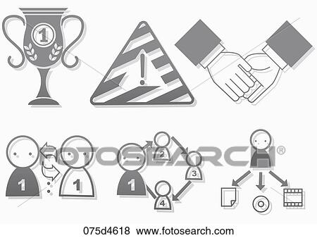 Stock Illustration - Various types of icons . Fotosearch