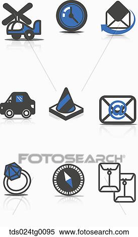 various types of icons View Large Illustration Stock Illustration - various types of icons. Fotosearch