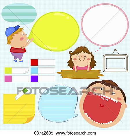 Stock Illustration - Various types of memo . Fotosearch