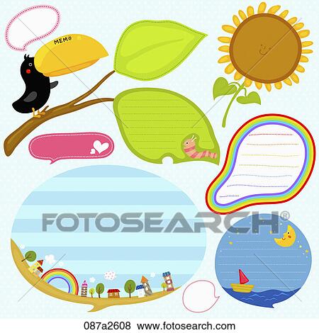 Stock Illustration - Various types of memo . Fotosearch