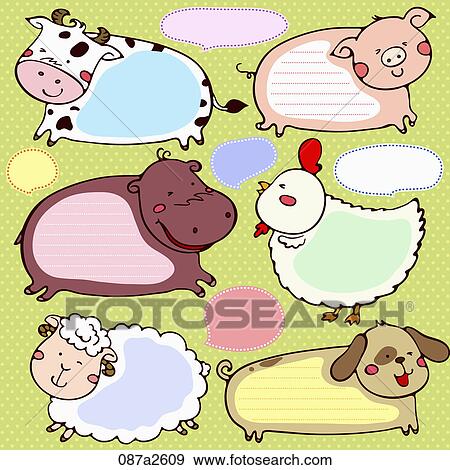 Various types of memo with animals View Large Illustration Stock Illustration - Various types of memo with animals. Fotosearch