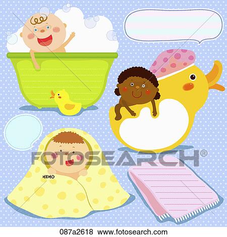Various types of memo with baby View Large Illustration Stock Illustration - Various types of memo with baby. Fotosearch