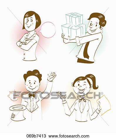 Drawing - Various types of people's occupation. Fotosearch