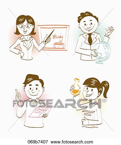 Stock Illustration - Various types of people's occupation. Fotosearch