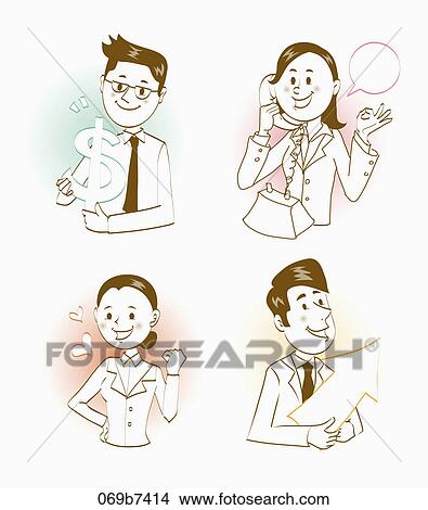Various types of people's occupation View Large Illustration Stock Illustration - Various types of people's occupation. Fotosearch