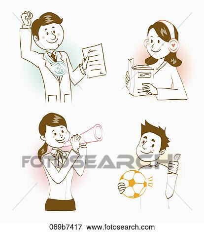 Various types of people's occupation View Large Illustration Stock Illustration - Various types of people's occupation. Fotosearch