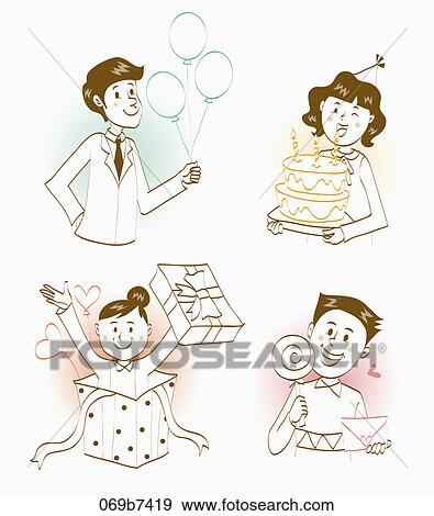 Stock Illustration - Various types of people's occupation. Fotosearch