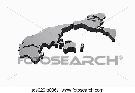 Stock Photo - 3D World Map. Fotosearch