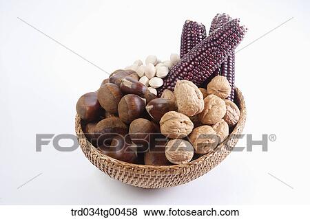 A Basket Various Autumn Crops And Nuts View Large Photo Image Stock Photo - A Basket Various Autumn Crops And Nuts. Fotosearch