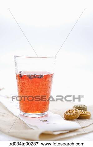 A cup of drink and Korean dessert View Large Photo Image Stock Photo - A cup of drink and Korean dessert . Fotosearch