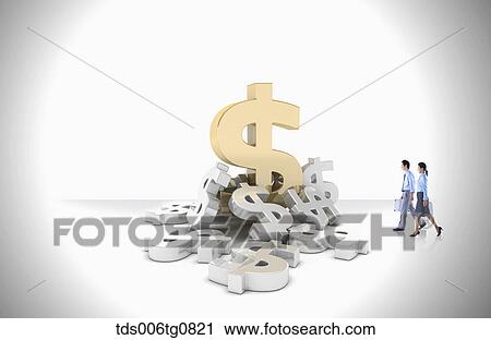 A man and woman walking toward dollar with briefcase View Large Photo Image Stock Image - A man and woman walking toward dollar with briefcase. Fotosearch