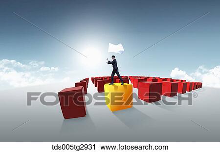 A man on the yellow box out of other red boxes View Large Photo Image Stock Image - A man on the yellow box out of other red boxes. Fotosearch