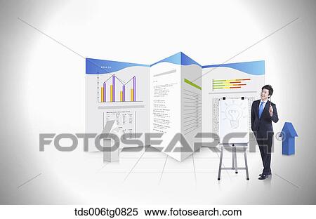 A man with chart and white board View Large Photo Image Stock Photography - A man with chart and white board. Fotosearch