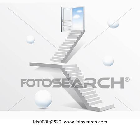 Abstractive Image Of Balls And Two Story Stairs Towards An Open Door View Large Photo Image Stock Image - Abstractive Image Of Balls And Two Story Stairs Towards An Open Door. Fotosearch