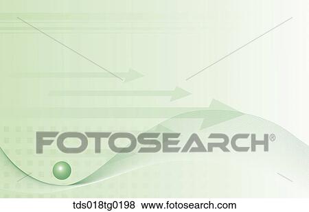 Stock Photo - Abstractive image of green background, lines, and arrows. Fotosearch