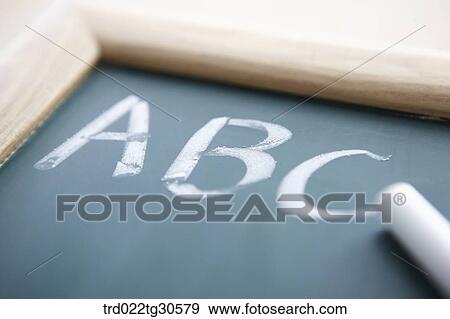 Alphabets On Black Board And A White Chalk View Large Photo Image Stock Photo - Alphabets On Black Board And A White Chalk. Fotosearch