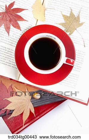 Autumn With A Cup Of Coffee And Books View Large Photo Image Stock Image - Autumn With A Cup Of Coffee And Books. Fotosearch
