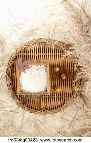 Autumn With Basket Of Newly Harvested Rice View Large Photo Image Stock Image - Autumn With Basket Of Newly Harvested Rice. Fotosearch