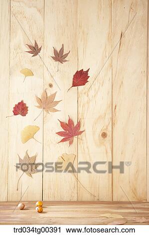 Stock Image - Autumn With Fallen Leaves. Fotosearch