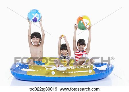 boy and girls are on the boat View Large Photo Image Stock Photo - boy and girls are on the boat. Fotosearch