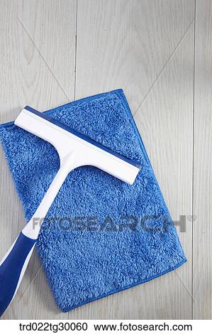 Stock Image - brush and towel. Fotosearch