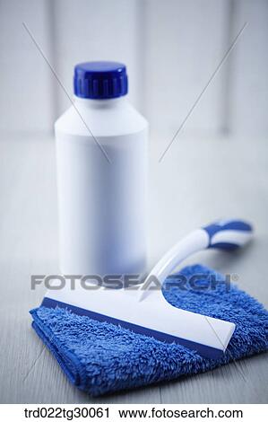 Stock Image - brush and towel. Fotosearch