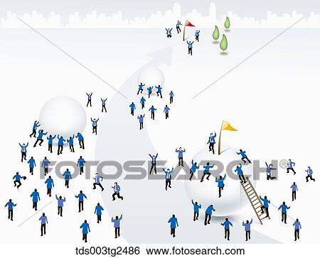 Businessmen Rolling White Balls Towards Red Flag View Large Photo Image Stock Photograph - Businessmen Rolling White Balls Towards Red Flag. Fotosearch