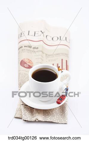 coffee on the newspaper View Large Photo Image Stock Photograph - coffee on the newspaper. Fotosearch