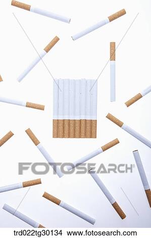 Picture - Colorful disposable lighter with a cigarette. Fotosearch