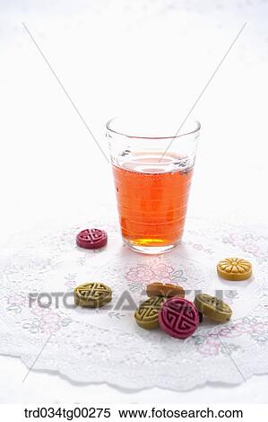 Colorful Korean dessert with a glass of drink View Large Photo Image Stock Photography - Colorful Korean dessert with a glass of drink . Fotosearch
