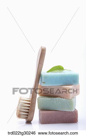 Colorful pile of soaps and bath brush View Large Photo Image Stock Photograph - Colorful pile of soaps and bath brush . Fotosearch