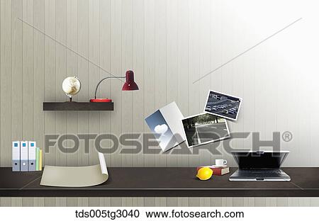 Desk With Laptop And A Lemon View Large Photo Image Stock Image - Desk With Laptop And A Lemon. Fotosearch