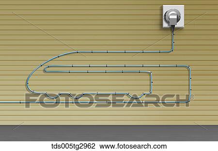 Electric wire and plug in the shape of train View Large Photo Image Stock Image - Electric wire and plug in the shape of train. Fotosearch